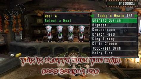 monster hunter freedom unite food combos|MHFU: Combination List .